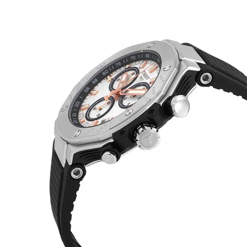 Tissot T-Race Swiss White Chronograph Dial Sporty Men’s Watch- T141.417.17.011.00